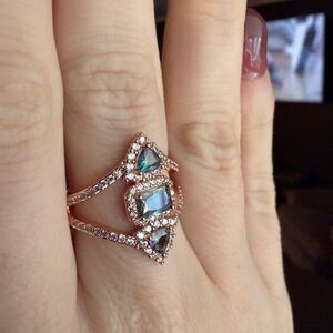 Bomb Party RG34598 “Please Be Mine” June Blue Alexandrite Rose Gold Ring Size 8